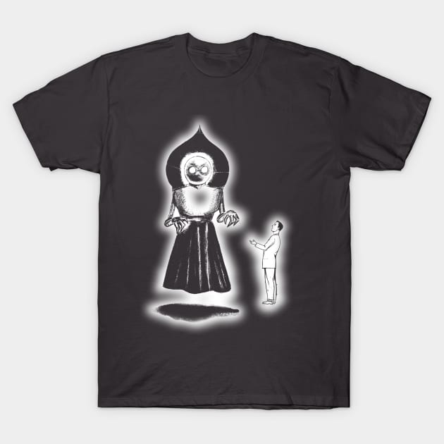 Flatwoods Monster White Glow #1 T-Shirt by AWSchmit